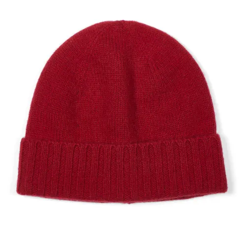Howard London , Classic Cashmere Beanie Red Unisex ,Red male, Sizes: ONE