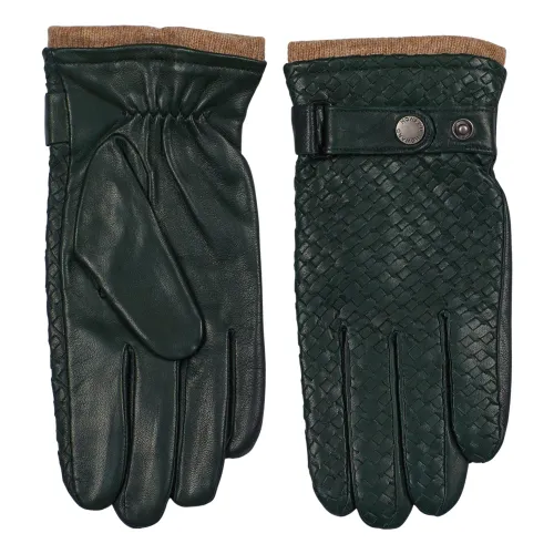 Howard London , Green Lamb Nappa Leather Gloves ,Green male, Sizes: