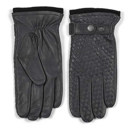 Howard London , Grey Axel Leather Gloves ,Gray male, Sizes:
