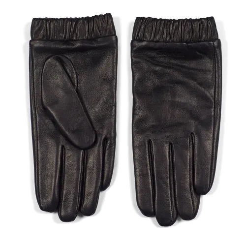Howard London , Premium Black Leather Gloves for Women ,Black male, Sizes: