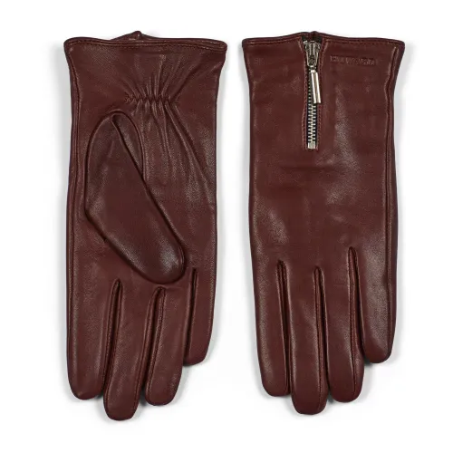 Howard London , Premium Brown Leather Gloves for Women ,Brown male, Sizes: