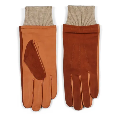 Howard London , Premium Tan Leather Gloves for Women ,Brown male, Sizes: