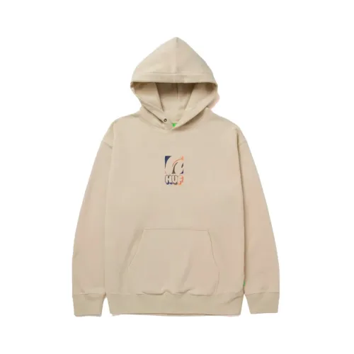 HUF , Abstract Typography Pullover Hoodie ,Beige male, Sizes:
