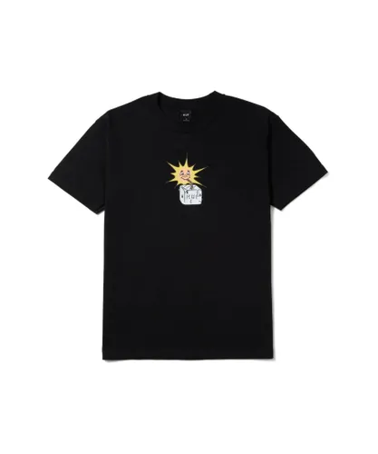 HUF Mens Black 'Sippin Sun' T-Shirt Cotton