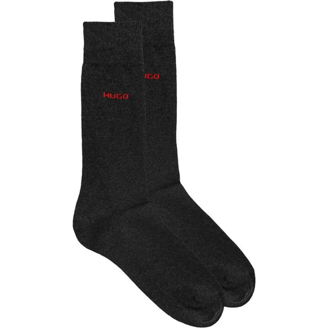 Hugo 2 Pack Small Logo Crew Socks - Black