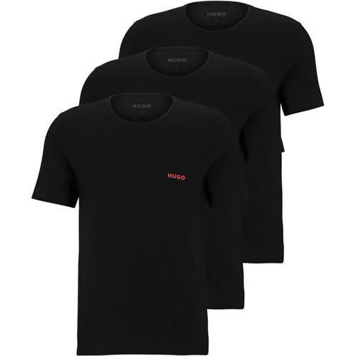 Hugo 3 Pack T Shirts - Black