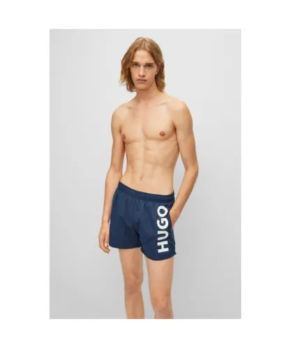 Hugo ABAS Mens Quick Dry Swim Shorts - Blue