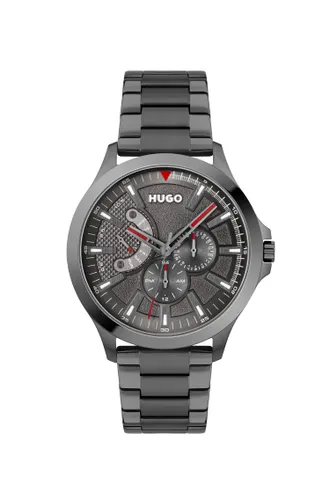 HUGO Analogue Multifunction Quartz Watch for Men with Grey