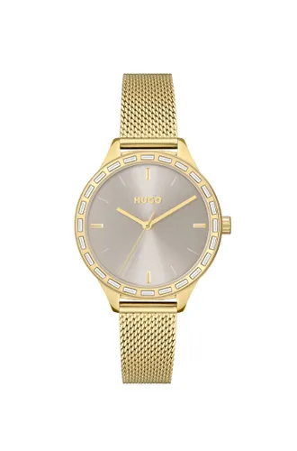 HUGO Analogue Quartz Watch for Women with Gold Colored