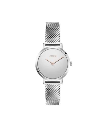 HUGO Analogue Quartz Watch for Women with Silver Stainless