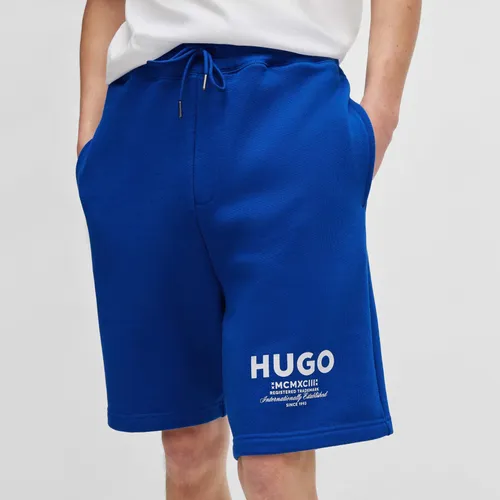 HUGO Blue Nomario Cotton Shorts
