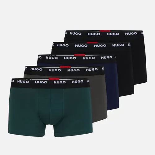 HUGO Bodywear Five-Pack Cotton-Blend Boxer Trunks