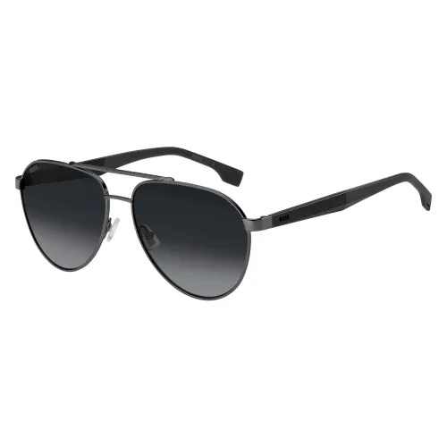 Hugo Boss , 1485/S Sunglasses, Dark Ruthenium Grey/Grey Shaded ,Gray male, Sizes: