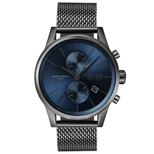 Hugo Boss 1513677 Jet Quartz Grey IP and Mesh Bracelet Casual Men's Watch