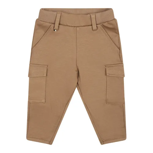Hugo Boss , Beige Cargo Trousers with Flap Pockets ,Brown unisex, Sizes: