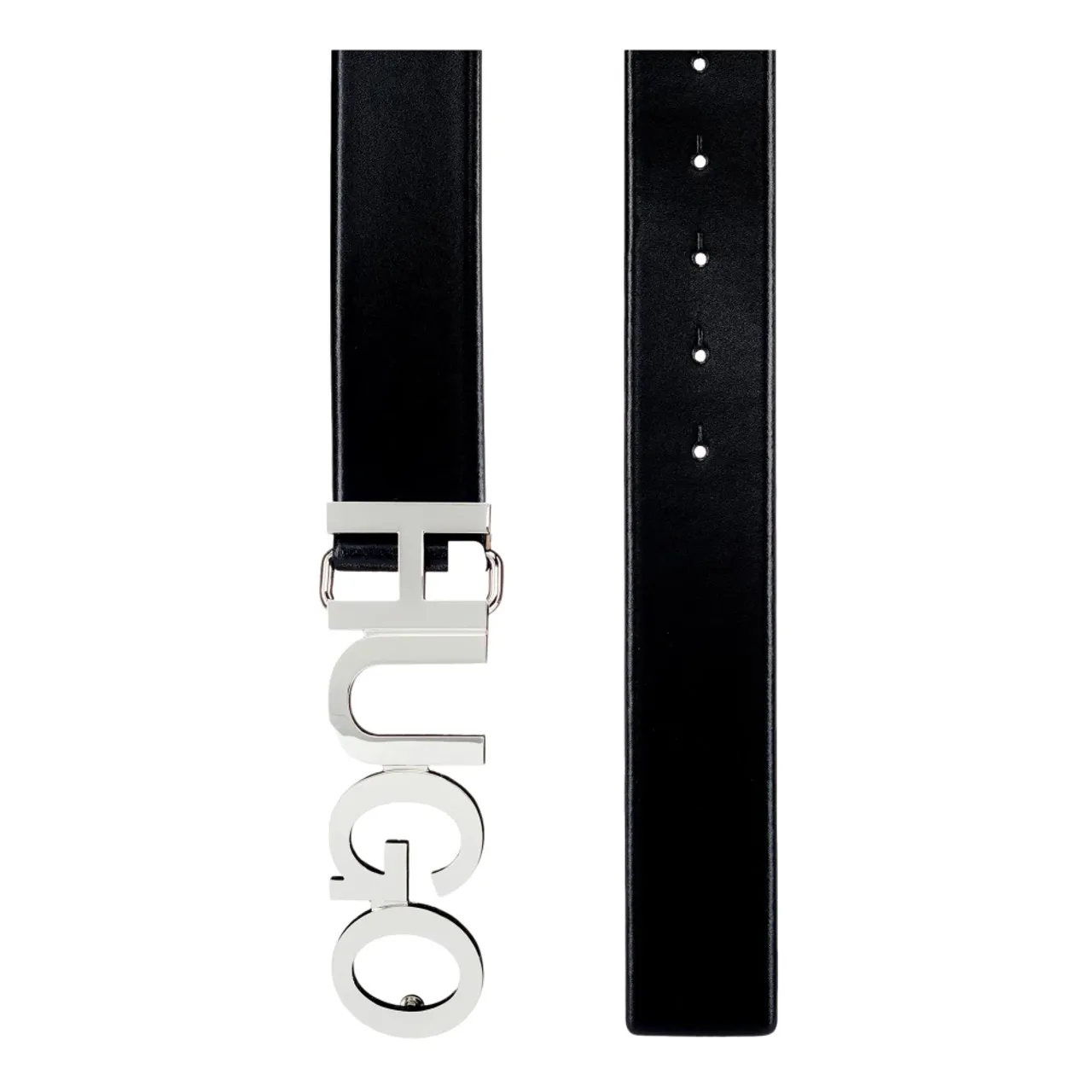 Hugo Boss , Belt in pelle logo fibbia Zula Belt 4 cm 50391327 ,Black female, Sizes: