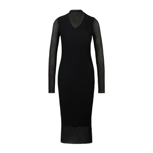 Hugo Boss , Black Eviba Dress with Contemporary Silhouette ,Black female, Sizes: