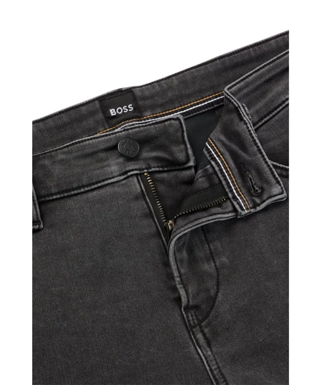 Hugo Boss Black Mens Delaware3-1 Jeans Silver - Grey