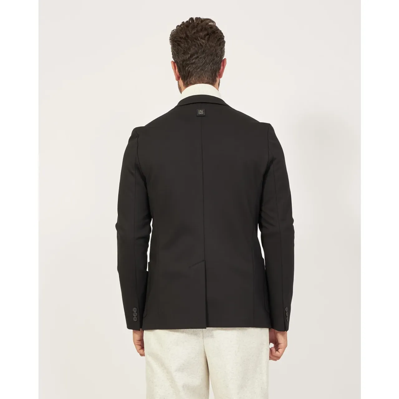 Hugo Boss , Black Slim Fit Jacket with Classic Revers ,Black male, Sizes: