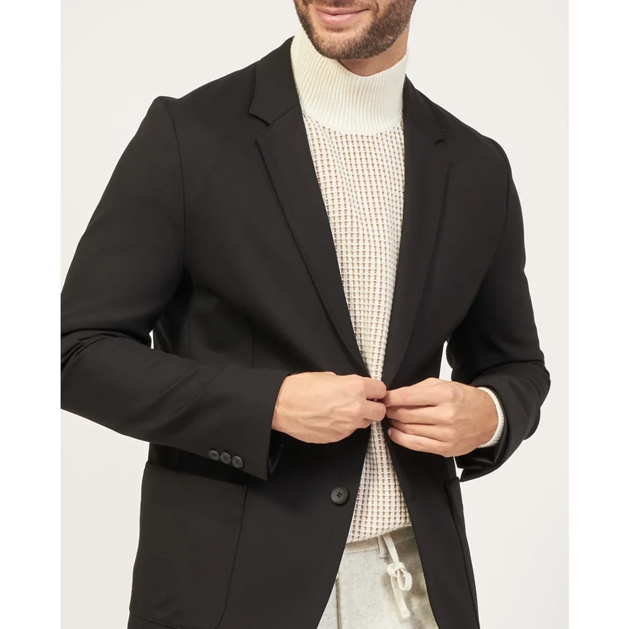Hugo Boss , Black Slim Fit Jacket with Classic Revers ,Black male, Sizes: