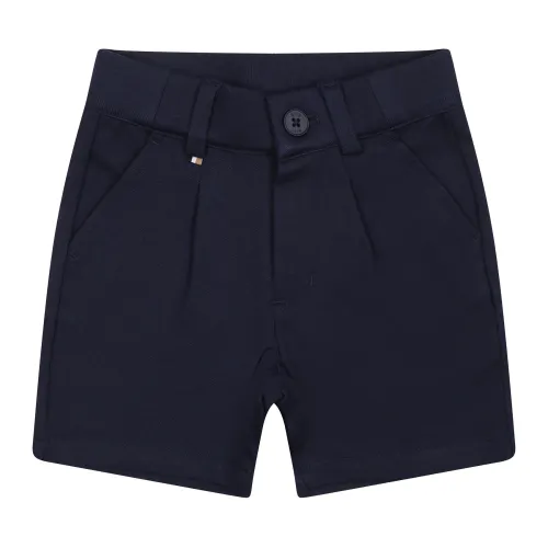 Hugo Boss , Blue Casual Shorts with Elastic Waistband ,Blue unisex, Sizes: