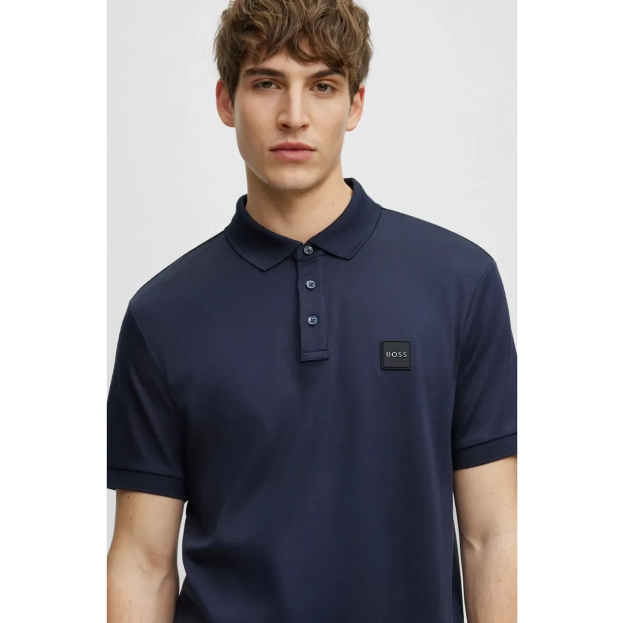 Hugo Boss , Blue Jersey Polo Parlay ,Blue male, Sizes: