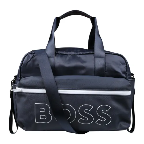 Hugo Boss , Blue Mother Bag with Logo ,Blue unisex, Sizes: ONE SIZE