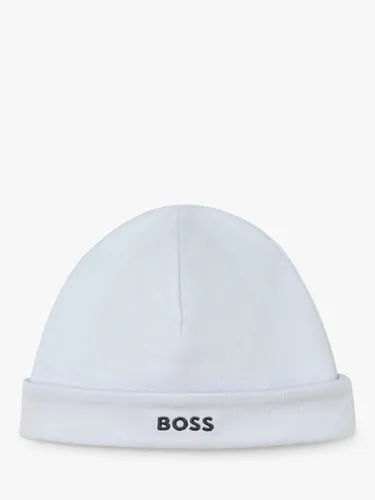 Hugo Boss BOSS Baby Embroidered Logo Turn Up Hat, Blue - Blue - Unisex