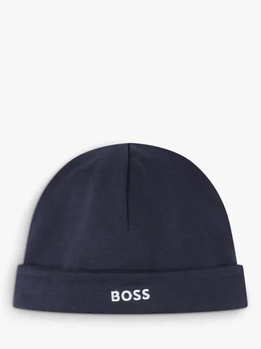 Hugo Boss BOSS Baby Logo Pull On Hat, Navy - Navy - Unisex