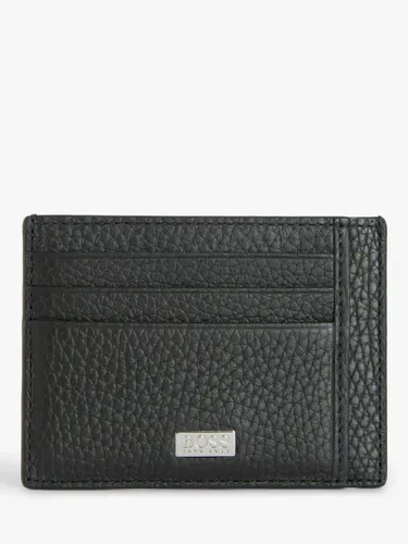 Hugo Boss BOSS Crosstown Grained Italian Leather Eight Card Wallet, Black - Black - Male
