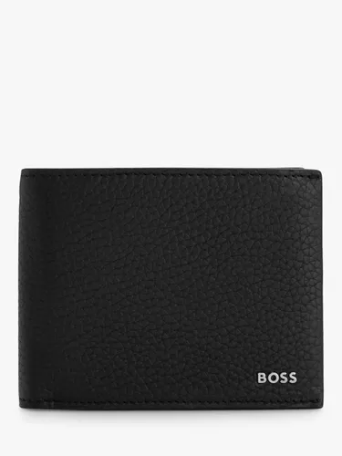 Hugo Boss BOSS Crosstown Pebble Grain Trifold Wallet, Black - Black - Male