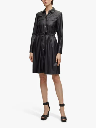 Hugo Boss BOSS Daledy1 Shirt Dress, Black - Black - Female