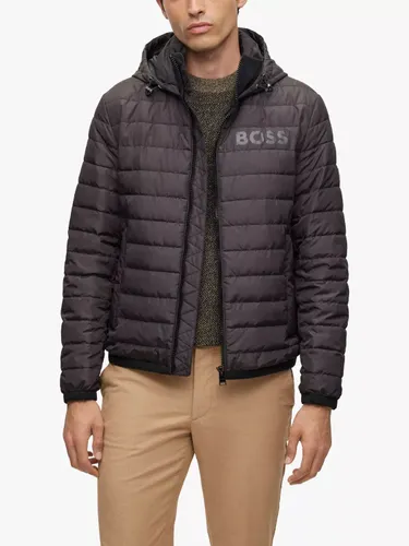 Hugo Boss BOSS Dawood Hooded Quilted Jacket - Black - Male