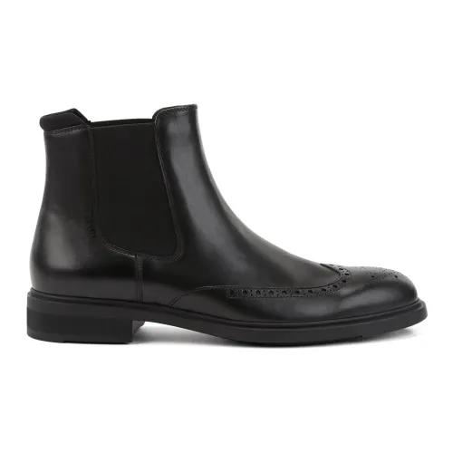Hugo Boss , Boss Flat shoes Black ,Black male, Sizes:
