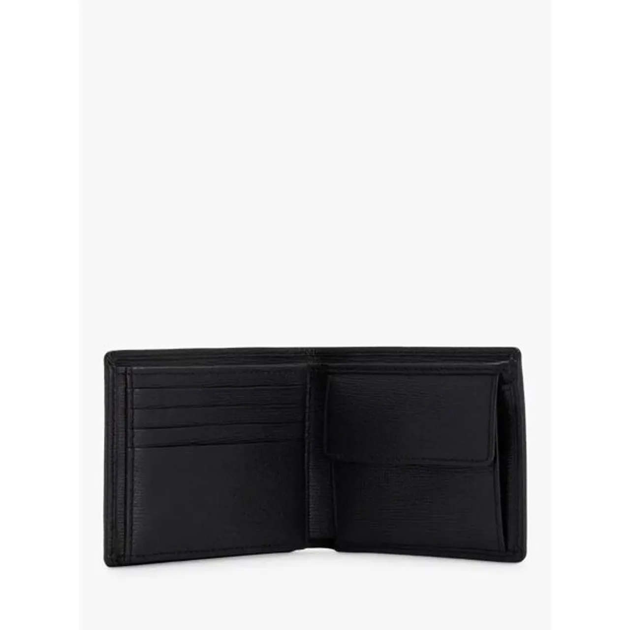 Hugo Boss BOSS Gallery Trifold Tumbled Leather Wallet, Black - Black - Male
