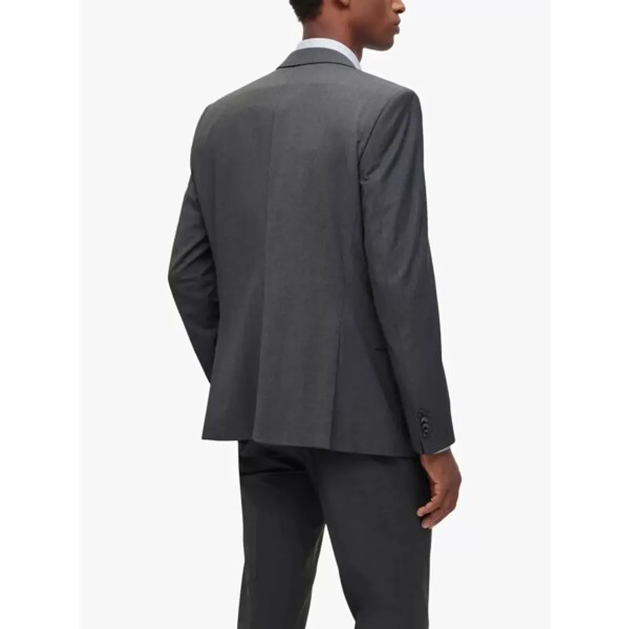 Hugo Boss BOSS Huge Virgin Wool Slim Fit Suit Jacket - Dark Grey - Male