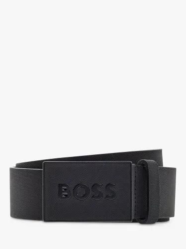 Hugo Boss BOSS Icon Leather Belt, Black - Black - Male