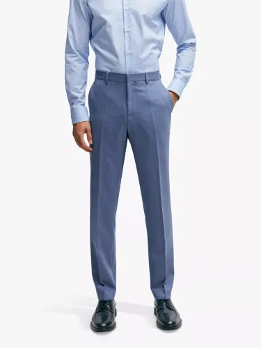 Hugo Boss BOSS Leon Wool Blend Suit Trousers, Open Blue - Open Blue - Male