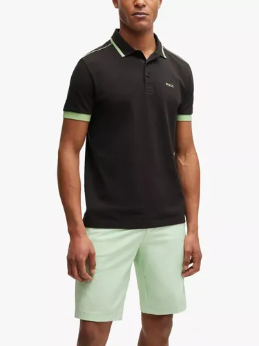 Hugo Boss BOSS Paddy 016 Short Sleeve Polo Shirt, Charcoal - Charcoal - Male