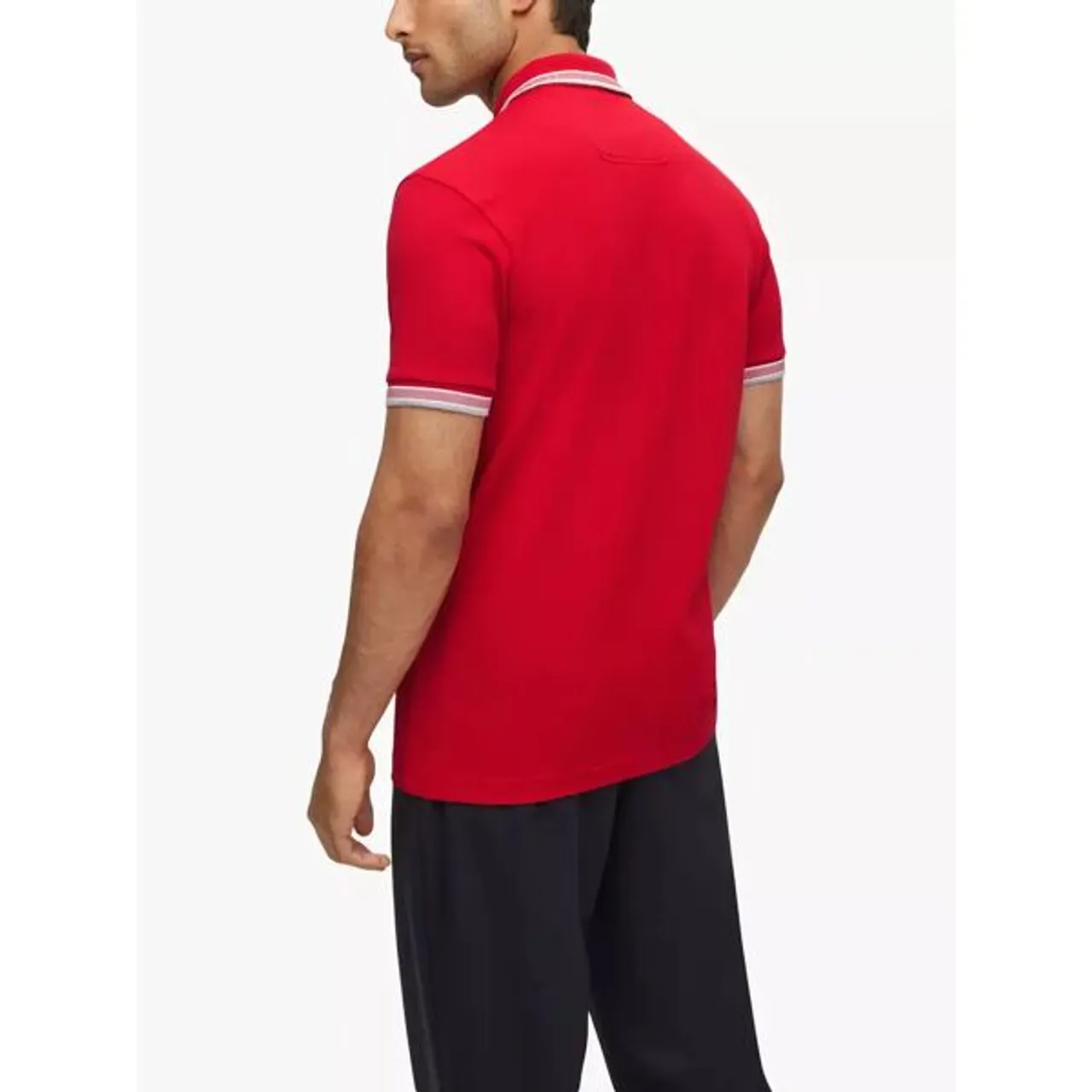 Hugo Boss BOSS Paddy Short Sleeve Polo Shirt - Medium Red - Male