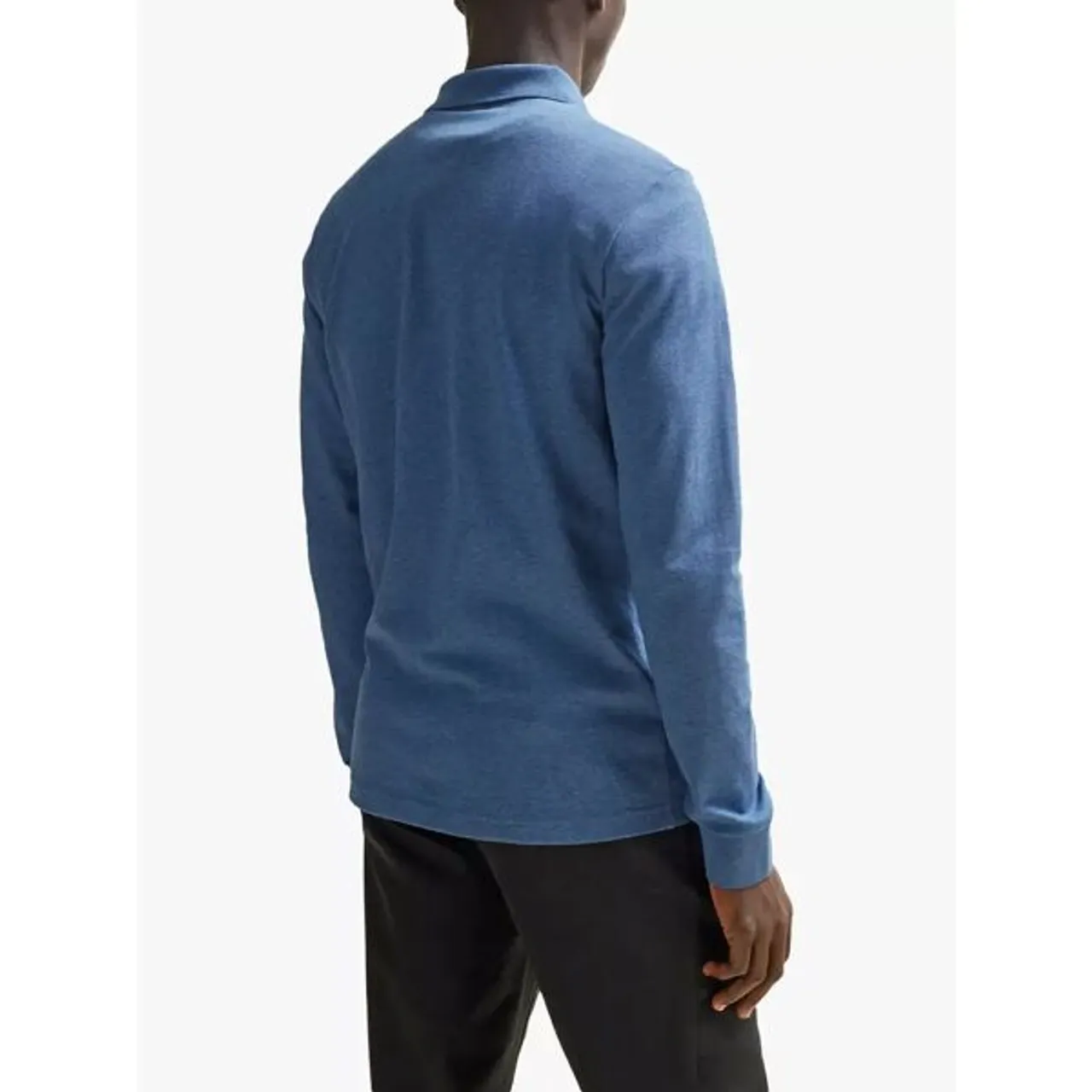 Hugo Boss BOSS Passerby Long Sleeve Polo Shirt, Blue - Blue - Male