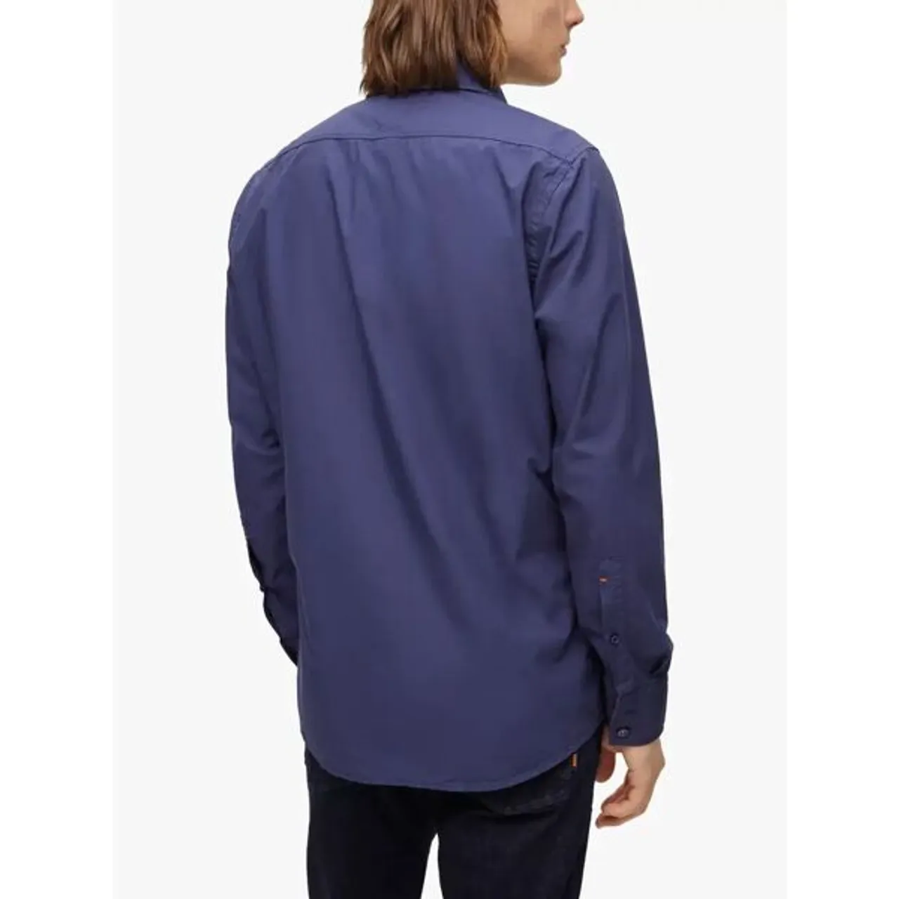 Hugo Boss BOSS Relegant Regular Fit Garment Dyed Shirt - Navy - Male