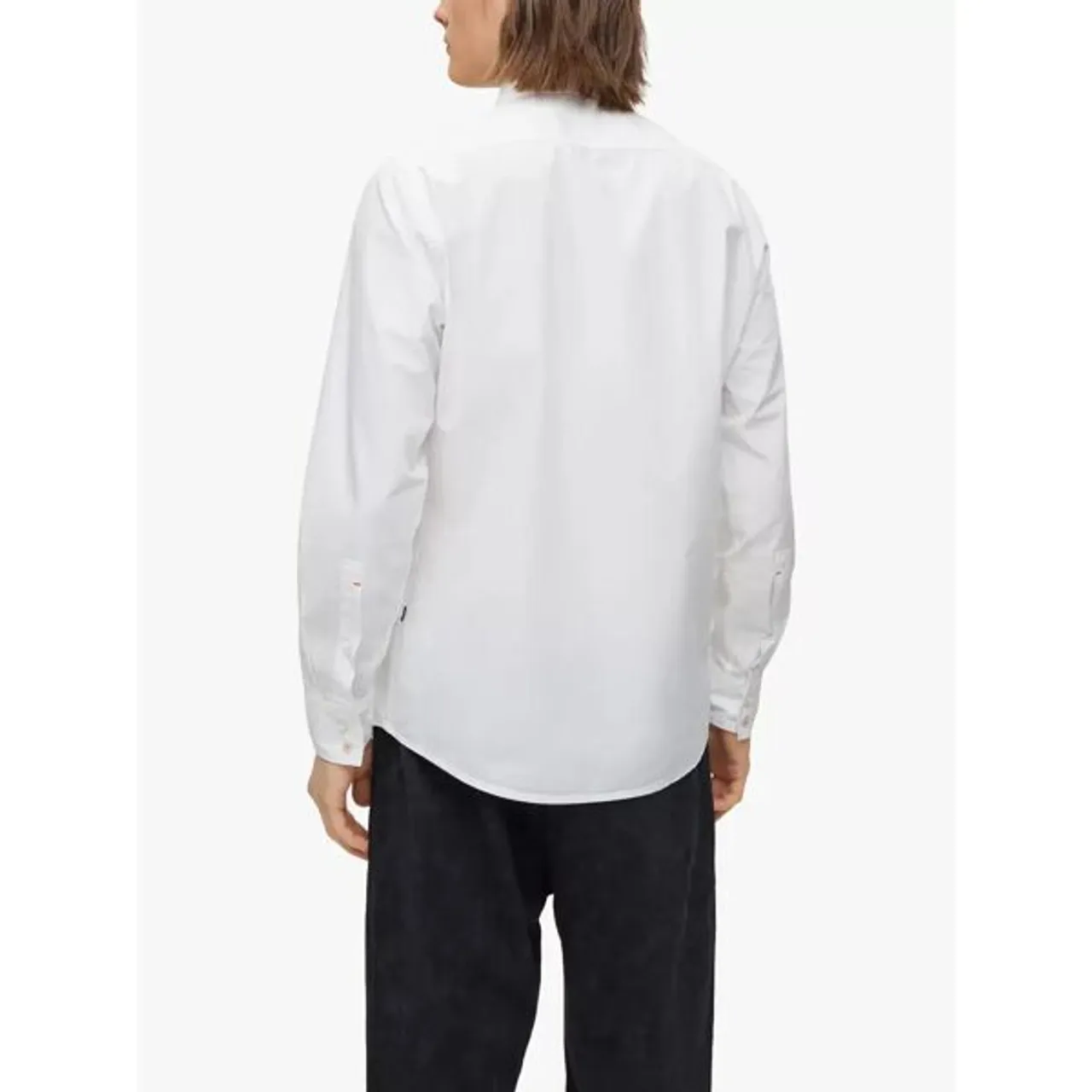 Hugo Boss BOSS Relegant Regular Fit Garment Dyed Shirt - White - Male