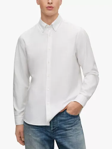 Hugo Boss BOSS Rickert Button Down Collar Shirt - White - Male
