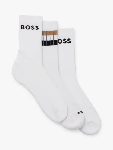 Hugo Boss BOSS Sportive Stripe Socks, Pack of 3 - White - Male