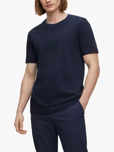 Hugo Boss BOSS Tessler 140 Short Sleeve Plain T-Shirt, Navy - Navy - Male