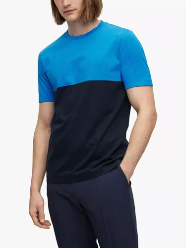 Hugo Boss BOSS Tiburt 411 Short Sleeve T-Shirt, Blue/Black - Blue/Black - Male