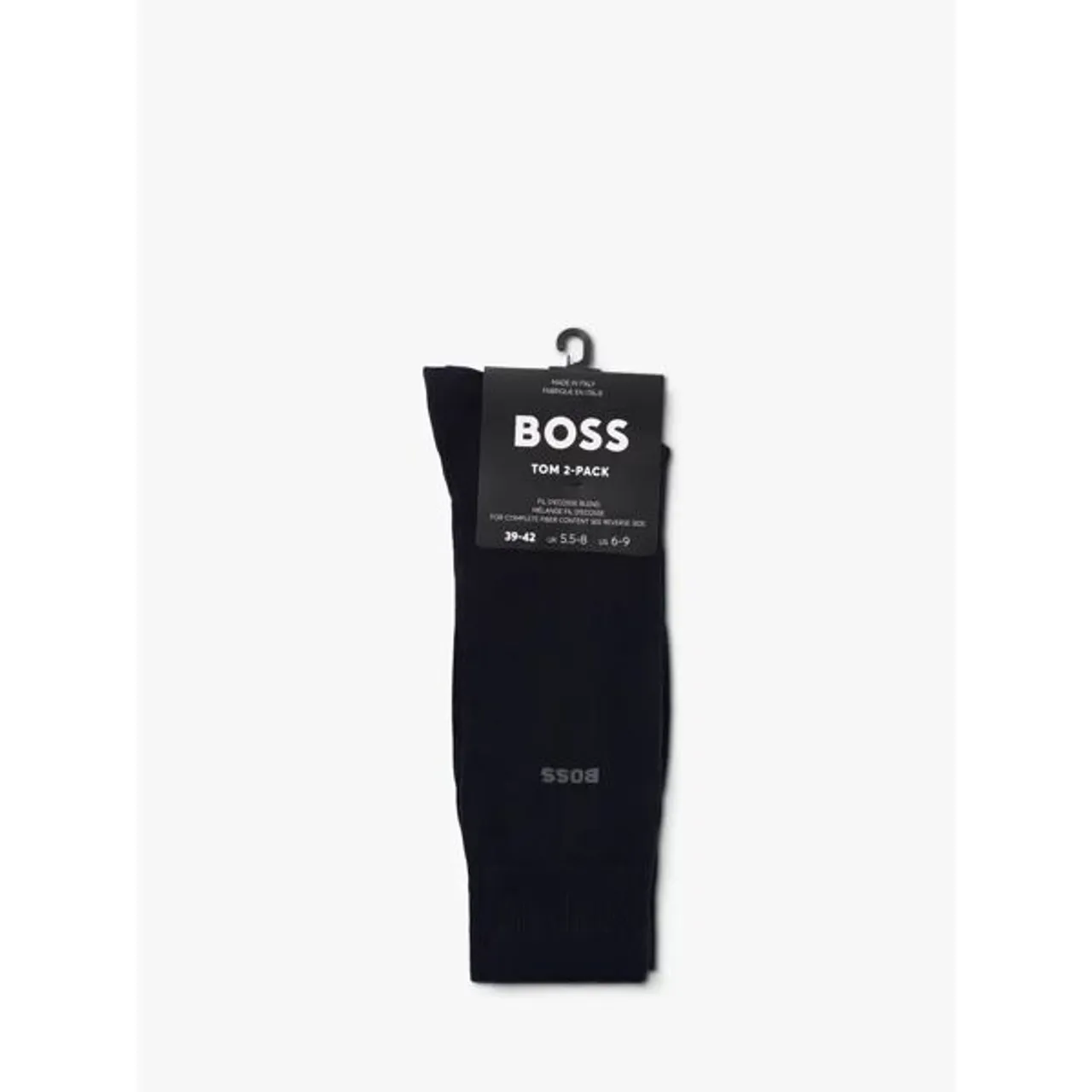 Hugo Boss BOSS Tom Logo Socks, Pack of 2 - Dark Blue - Male