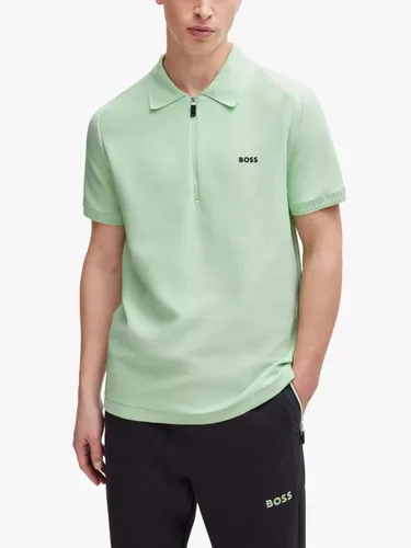 Hugo Boss BOSS Zayno 388 Mesh Knit Polo Shirt, Green - Green - Male