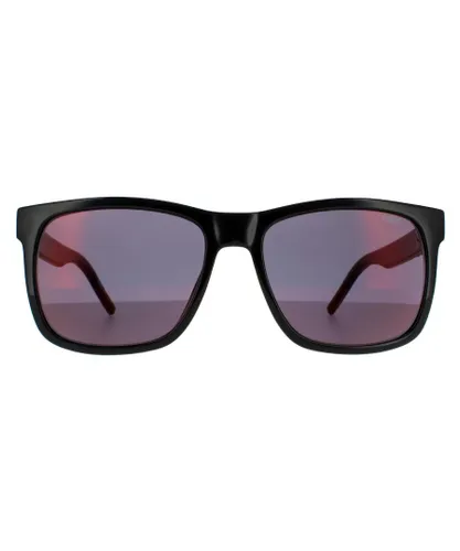 Hugo Boss by Square Mens Black Red Mirror Sunglasses - One